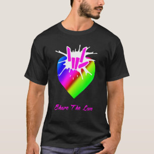 Deel de liefde voor jongens en meisjes t-shirt