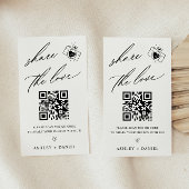 Deel de Liefde Wedding QR Code Enclosure Kaart
