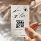 Deel de Liefde Wedding QR Code Enclosure Kaart