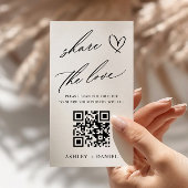 Deel de Liefde Wedding QR Code Enclosure Kaart
