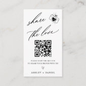 Deel de Liefde Wedding QR Code Enclosure Kaart (Voorkant)