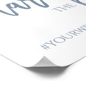 Deel de Liefde Wedding Sign | 8x10 | Dusty Blue Poster (Hoek)