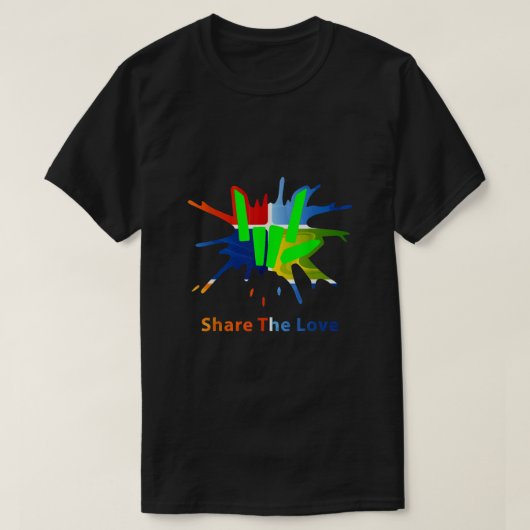 Deel de liefdesbank voor kinderen en jongeren t-shirt (Design voorkant)