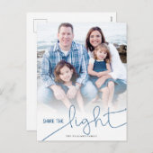 Deel de Light Hanukkah-fotokaart Feestdagenkaart (Voorkant / Achterkant)