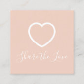 Deel de Love Elegant Skin roze verwijzingskaart Aanbevelingskaartje (Voorkant)