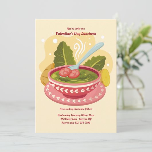 Deel de Love Luncheon Kaart (Staand voorkant)