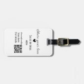 Deel de love scan QR-code en voeg sociale details  Bagagelabel (Voorkant horizontaal)