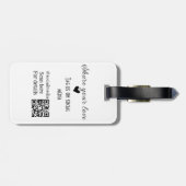 Deel de love scan QR-code en voeg sociale details  Bagagelabel (Achterkant horizontaal)