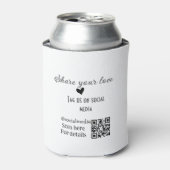 Deel de love scan QR-code en voeg sociale details  Blikjeskoeler (Blikje Voorkant)