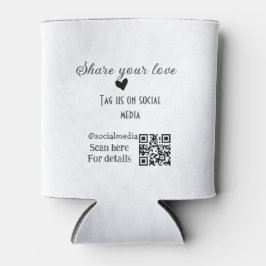 Deel de love scan QR-code en voeg sociale details  Blikjeskoeler