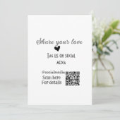 Deel de love scan QR-code en voeg sociale details  Feestdagenkaart (Staand voorkant)