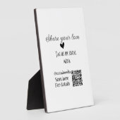 Deel de love scan QR-code en voeg sociale details Fotoplaat (Zijkant)