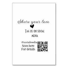 Deel de love scan QR-code en voeg sociale details  Kaart