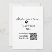 Deel de love scan QR-code en voeg sociale details Kaart (Achterkant)