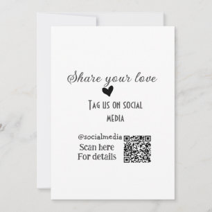 Deel de love scan QR-code en voeg sociale details Kaart