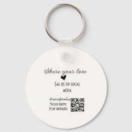 Deel de love scan QR-code en voeg sociale details  Sleutelhanger