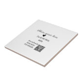 Deel de love scan QR-code en voeg sociale details  Tegeltje (Zijkant)
