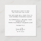 Deel de Love Scan QR Code Trouwtafel Informatiekaartje (Achterkant)