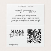 Deel de QR-code van de Liefde Wedde Foto's Kaart (Buitenkant ongevouwen)
