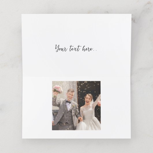 Deel de QR-code van de Liefde Wedde Foto's Klantenkaartje (Binnenkant ongevouwen)