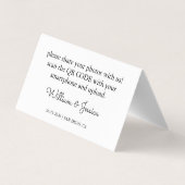 Deel de QR-code van de Liefde Wedde Foto's Visitekaartje (Achterkant)