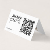 Deel de QR-code van de Liefde Wedde Foto's Visitekaartje (Voorkant)