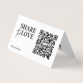 Deel de QR-code van de Liefde Wedde Foto's Visitekaartje