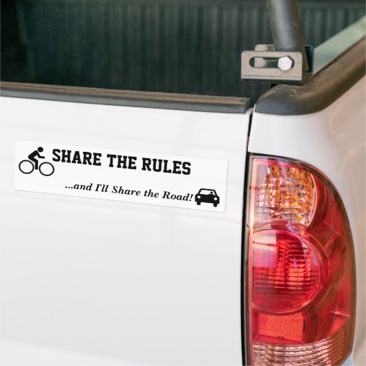 Deel de Regels Bumpersticker (Op Truck)