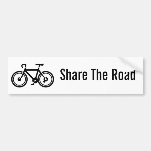 Deel de Road Bicycling Bumpersticker (Voorkant)