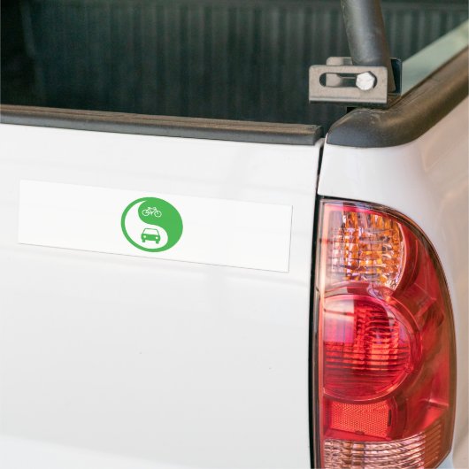 Deel de Road Yin Yang Bumpersticker (Op Truck)