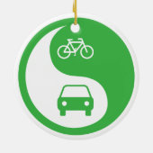 Deel de Road Yin Yang Keramisch Ornament (Achterkant)