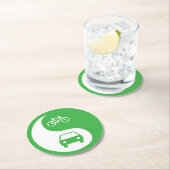 Deel de Road Yin Yang Ronde Kartonnen Onderzetter (Insitu)