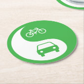 Deel de Road Yin Yang Ronde Kartonnen Onderzetter (Gebogen)