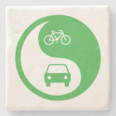 Deel de Road Yin Yang Stenen Onderzetter (Voorkant)