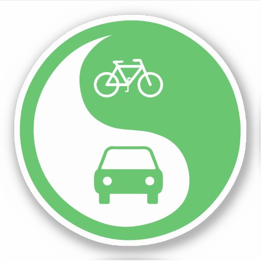 Deel de Road Yin Yang Sticker (Voorkant)