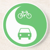 Deel de Road Yin Yang Zandsteen Onderzetter (Voorkant)