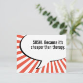 Deel de sushi briefkaart (Staand voorkant)