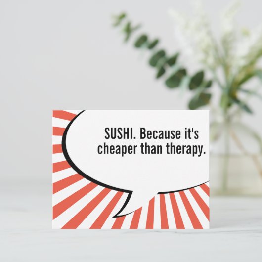 Deel de sushi briefkaart (Staand voorkant)