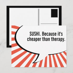 Deel de sushi briefkaart