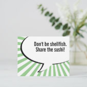 Deel de sushi briefkaart (Staand voorkant)