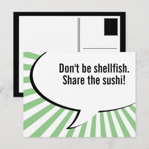 Deel de sushi briefkaart