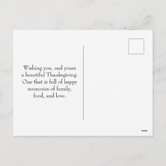 Deel de vreugde, geef dank vakantie feestdagenkaart (Achterkant)