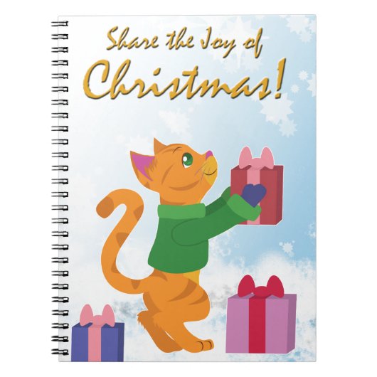 Deel de vreugde van Kerstmis! Notitieboek (Voorkant)