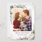 Deel de Warmte en Vreugde Vrolijk Kerstfeest Feestdagenkaart (Voorkant)