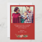 Deel de Warmte en Vreugde Vrolijk Kerstfeest Feestdagenkaart (Achterkant)