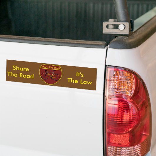 Deel de weg bumpersticker (Op Truck)