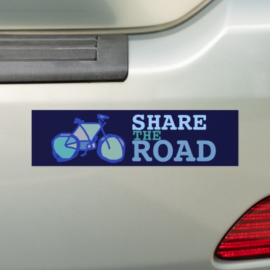 deel de weg ~ cycling bumpersticker (Op auto)