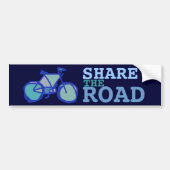 deel de weg ~ cycling bumpersticker (Voorkant)
