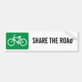 Deel de weg met fietsen bumpersticker (Voorkant)