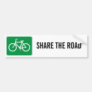 Deel de weg met fietsen bumpersticker